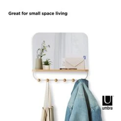 Umbra Estique Over-The-Door Multi-Use Organizer, W/Mirror, White Small -Songmics Furniture Shop 31SWfIGBlkL