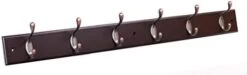 BIRDROCK HOME Hook Coat And Hat Rack - 2 Pack - 6 Hooks - 27 Inches - Wall Mount - Decorative Home Storage - Entryway Foyer Hallway Bathroom Bedroom Rail - Satin Nickel Hooks - White Pine Bathroom -Songmics Furniture Shop 31TBLGb m4L. AC