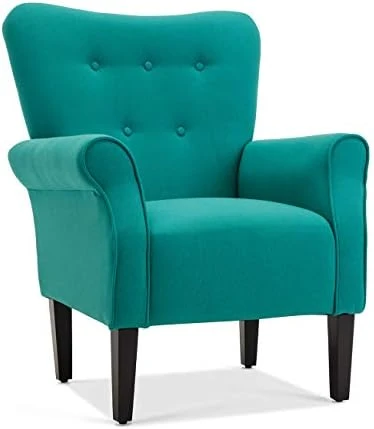 BELLEZE Modern Accent Chair Armchair For Living Room Or Bedroom With Wooden Legs, High Back Rest, Padded Armrest, And Comfortable Cushioned Seat - Allston (Pink) 10 BELLEZE Modern Accent Chair Armchair For Living Room Or Bedroom With Wooden Legs, High Back Rest, Padded Armrest, And Comfortable Cushioned Seat - Allston (Pink) - Image 10