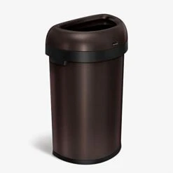 Simplehuman 50 Liter / 13.2 Gallon Slim Open Top Trash Can, Commercial Grade Heavy Gauge Brushed Stainless Steel -Songmics Furniture Shop 31TXB4l3VL. AC