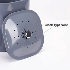 NALATI Nuovoo 1.3 Gal Compost Bin With Lid For Kitchen Countertop, Rust Proofw, Non Smell Filters (Grey) 10 NALATI Nuovoo 1.3 Gal Compost Bin With Lid For Kitchen Countertop, Rust Proofw, Non Smell Filters (Grey) -Songmics Furniture Shop 31TdUcMmf7S