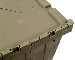 TEJAL 12 Gallon Commercial Flip Top Tote Storage Container (PACK OF 2) Industrial Plastic Storage Tote With Hinged Attached Lid (22.05 In. L X 15.40 In. W X 12.88 In. H) - Grey 17 TEJAL 12 Gallon Commercial Flip Top Tote Storage Container (PACK OF 2) Industrial Plastic Storage Tote With Hinged Attached Lid (22.05 In. L X 15.40 In. W X 12.88 In. H) - Grey -Songmics Furniture Shop 31Tiu2G7hxL