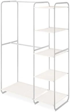 Whitmor Double Rod Freestanding Closet Organizer, Silver -Songmics Furniture Shop 31TvFGmcHUL. AC