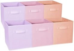 Sorbus® 11 Inch Cube Storage Organizer Bins - 6 Pack - Foldable Storage Cubes - Rectangular Shelf Basket - Great For Nursery, Playroom, Closet, Home Organization (Multi - Pink Orange Purple) 27 Sorbus® 11 Inch Cube Storage Organizer Bins - 6 Pack - Foldable Storage Cubes - Rectangular Shelf Basket - Great For Nursery, Playroom, Closet, Home Organization (Multi - Pink Orange Purple) -Songmics Furniture Shop 31Twtk83QsL. AC
