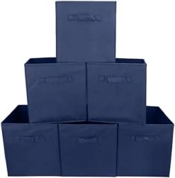 EZOWare Set Of 6 Foldable Fabric Basket Bin Collapsible Storage Cube For Nursery, Toys Organizer, Shelf Cabinet (Purple) 22 EZOWare Set Of 6 Foldable Fabric Basket Bin Collapsible Storage Cube For Nursery, Toys Organizer, Shelf Cabinet (Purple) -Songmics Furniture Shop 31U9tC1nybL. AC