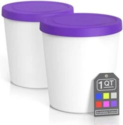 BALCI - Premium Ice Cream Containers (2 Pack - 1 Quart Each) Perfect Freezer Storage Tubs With Lids For Ice Cream, Sorbet And Gelato! - Blue -Songmics Furniture Shop 31UBRh3IsLL. AC