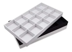 The Display Guys - Stackable Jewelry Organizer And Display Tray - For Drawers, Dressers, Store, Businesses (15 Compartments, Black Burlap) 19 The Display Guys - Stackable Jewelry Organizer And Display Tray - For Drawers, Dressers, Store, Businesses (15 Compartments, Black Burlap) -Songmics Furniture Shop 31UJRV2vZbL