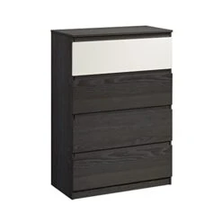 Sauder Hudson Court Dresser, L: 31.5" X W: 15.51" X H: 46.26", Charcoal Ash Finish