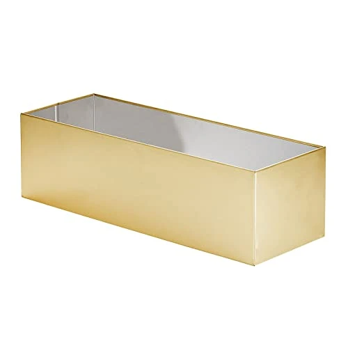 MDesign Steel Floor Stand Toilet Paper Organizer, 4-Roll Tissue Storage Holder Container Bin For Bathroom, Fits Under Sink, Vanity, Shelf, In Cabinet, Or Corner, Metro Collection - Soft Brass 6 MDesign Steel Floor Stand Toilet Paper Organizer, 4-Roll Tissue Storage Holder Container Bin For Bathroom, Fits Under Sink, Vanity, Shelf, In Cabinet, Or Corner, Metro Collection - Soft Brass - Image 6