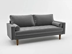 Container Furniture Direct S5459 Mid Century Modern Velvet Upholstered Tufted Living Room Sofa, 69.68" Goldenrod -Songmics Furniture Shop 31UlkmaalwL. AC 1