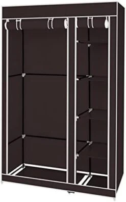Savins 67" Portable Clothes Closet Wardrobe With Non-Woven Fabric And Hanging Rod Quick And Easy To Assemble Black 15 Savins 67" Portable Clothes Closet Wardrobe With Non-Woven Fabric And Hanging Rod Quick And Easy To Assemble Black -Songmics Furniture Shop 31UwBuQjV4L. AC