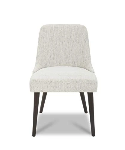 CHITA Mid-Century Modern Dining Chair, Upholstered Fabric Accent Chair,Set Of 2, Ivory 3 CHITA Mid-Century Modern Dining Chair, Upholstered Fabric Accent Chair,Set Of 2, Ivory - Image 3