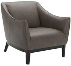 Amazon Brand – Rivet Bayard Contemporary Leather Accent Chair With Curved Armrests, 33.5"W, Cognac -Songmics Furniture Shop 31VMGoXe6L. AC 1