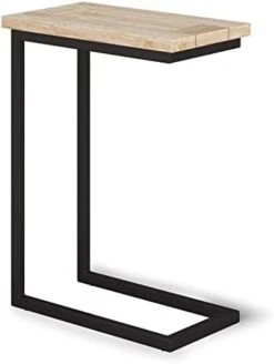 SIMPLIHOME Skyler SOLID MANGO WOOD And Metal 18 Inch Wide Rectangle Inrial C Side Table In Distressed White Wash, Fully Assembled , For The Living Room And Bedroom -Songmics Furniture Shop 31W5sfMdpL. AC