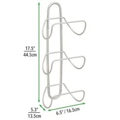 MDesign Modern Decorative Metal 3-Level Wall Mount Towel Rack Holder And Organizer For Storage Of Bathroom Towels, Washcloths, Hand Towels - Satin 14 MDesign Modern Decorative Metal 3-Level Wall Mount Towel Rack Holder And Organizer For Storage Of Bathroom Towels, Washcloths, Hand Towels - Satin -Songmics Furniture Shop 31WDCezppqL