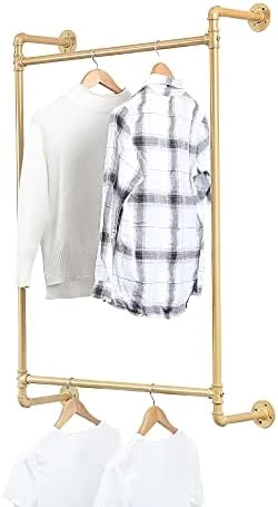 TANGGU Industrial Pipe Clothing Rack Wall Mounted,Retail Display Rack Cloths Rack,Metal Clothes Racks For Hanging Clothes,Iron Clothing Rod(31.5in,Black) 5 TANGGU Industrial Pipe Clothing Rack Wall Mounted,Retail Display Rack Cloths Rack,Metal Clothes Racks For Hanging Clothes,Iron Clothing Rod(31.5in,Black) - Image 5