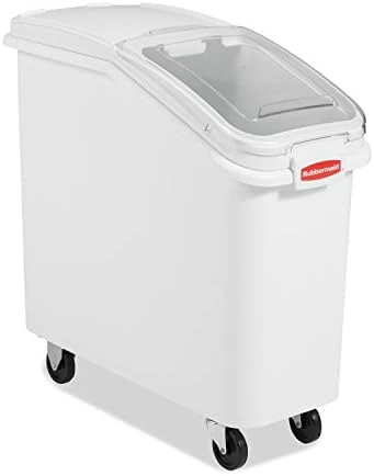 Rubbermaid Commercial Products ProSave Shelf-Storage Ingredient Bin With Scoop, 400-cup Capacity, Plastic, White, Sliding Lid, Container With Wheels For Kitchen/Restaurant Food Organization 6 Rubbermaid Commercial Products ProSave Shelf-Storage Ingredient Bin With Scoop, 400-cup Capacity, Plastic, White, Sliding Lid, Container With Wheels For Kitchen/Restaurant Food Organization - Image 6