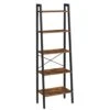 VASAGLE ALINRU 5-Tier Bookshelf, Industrial Bookcase And Storage Rack, Wood Look Accent Furniture With Metal Frame, 22.1 X 13.3 X 67.7 Inches, Rustic Brown