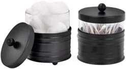 Autumn Alley Deluxe Farmhouse Apothecary Jars Set, Black Bathroom Jars Qtip Holder Glass - Rustic Vanity Organizer For Bathroom Counter, Cotton Balls, Swabs, Rounds, Salts 2 Small Glass Jars With Lids 10 Autumn Alley Deluxe Farmhouse Apothecary Jars Set, Black Bathroom Jars Qtip Holder Glass - Rustic Vanity Organizer For Bathroom Counter, Cotton Balls, Swabs, Rounds, Salts 2 Small Glass Jars With Lids -Songmics Furniture Shop 31WgMg CDGL. AC