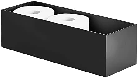 MDesign Steel Floor Stand Toilet Paper Organizer, 4-Roll Tissue Storage Holder Container Bin For Bathroom, Fits Under Sink, Vanity, Shelf, In Cabinet, Or Corner, Metro Collection - Soft Brass 7 MDesign Steel Floor Stand Toilet Paper Organizer, 4-Roll Tissue Storage Holder Container Bin For Bathroom, Fits Under Sink, Vanity, Shelf, In Cabinet, Or Corner, Metro Collection - Soft Brass - Image 7