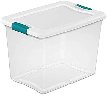Sterilite 56 Qt./53 L Wheeled Latching Box Clears, Quart, White, 4 Piece 5 Sterilite 56 Qt./53 L Wheeled Latching Box Clears, Quart, White, 4 Piece - Image 5