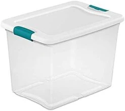 Sterilite 56 Quart Latching Stackable Under Bed Or Closet Storage Box Container Bins With Secure Lid And Wheels, Clear (12 Pack) 21 Sterilite 56 Quart Latching Stackable Under Bed Or Closet Storage Box Container Bins With Secure Lid And Wheels, Clear (12 Pack) -Songmics Furniture Shop 31WneFFPDBL. AC