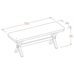 HZADY Maddox Bench, Espresso