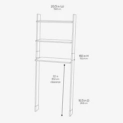 Zenna Home 9431CH, Leaning Wood Ladder-Style Bathroom Spacesaver, Espresso -Songmics Furniture Shop 31WzWeUpZML
