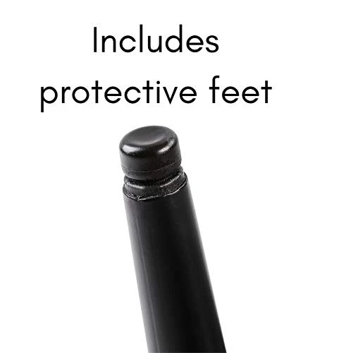 BIRDROCK HOME Tufted Curve Grey Ottoman – Velvet Foot Stool – Mid Century Modern Steel Legs - Soft Compact Padded Stool - Living Room Or Bedroom – Vanity Chair - Decorative Furniture 4 BIRDROCK HOME Tufted Curve Grey Ottoman – Velvet Foot Stool – Mid Century Modern Steel Legs - Soft Compact Padded Stool - Living Room Or Bedroom – Vanity Chair - Decorative Furniture - Image 4