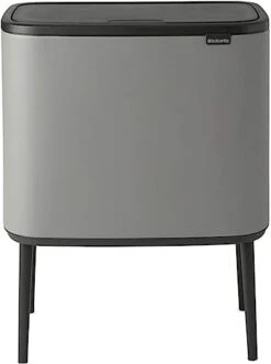 Brabantia Bo Trash Can - 1 X 9.5 Gal Inner Bucket (White) Waste/Recycling Garbage Can, Removable Compartment -Songmics Furniture Shop 31XFIljYUKL