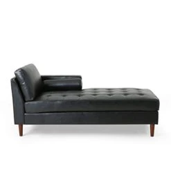 Christopher Knight Home Malinta Chaise Lounge, Pine, Midnight Black + Espresso