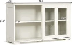 SPSUPE Stackable Kitchen Sideboard, White 8 SPSUPE Stackable Kitchen Sideboard, White -Songmics Furniture Shop 31XdhFCK8vL