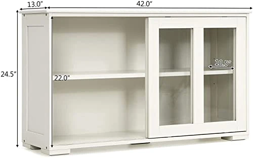 SPSUPE Stackable Kitchen Sideboard, White 3 SPSUPE Stackable Kitchen Sideboard, White - Image 3