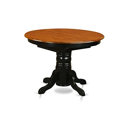 East West Furniture Dinner KET-BLK-TP Mid Century Dining Table With Cherry Oval Tabletop And 60 X 42 X 30-Black Finish 2 East West Furniture Dinner KET-BLK-TP Mid Century Dining Table With Cherry Oval Tabletop And 60 X 42 X 30-Black Finish - Image 2