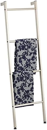 MDesign Metal Wall-Leaning Towel Ladder For Bathroom - 4-Level Decorative Ladder Rack And Towel Holder - Rustic Bath Towel Storage Stand For Modern Decor - Bathroom Towel Ladder Rack - Matte Black 10 MDesign Metal Wall-Leaning Towel Ladder For Bathroom - 4-Level Decorative Ladder Rack And Towel Holder - Rustic Bath Towel Storage Stand For Modern Decor - Bathroom Towel Ladder Rack - Matte Black - Image 10