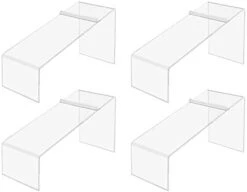 6 Pack Acrylic Shoe Display Stand Clear Premium Lucite 4 Inch Wide X 5 Inch High Slanted Footwear Showcase Riser With Heel Stop For Retail Shops And Clothing Stores By Marketing Holders -Songmics Furniture Shop 31XtF nZesL. AC