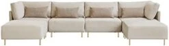 Familymill 108'' Linen L-Shaped Sectional Sofa With Removable Ottoman And 3 Pillows -Songmics Furniture Shop 31Y 6YD2IKL. AC