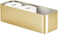 MDesign Deep Steel Floor Stand Toilet Paper Organizer, 4-Roll Tissue Storage Holder Container Bin For Bathroom, Fits Under Sink, Vanity, Shelf, In Cabinet, Or Corner, Mirri Collection - Matte Black 14 MDesign Deep Steel Floor Stand Toilet Paper Organizer, 4-Roll Tissue Storage Holder Container Bin For Bathroom, Fits Under Sink, Vanity, Shelf, In Cabinet, Or Corner, Mirri Collection - Matte Black -Songmics Furniture Shop 31Y3GerycL. AC