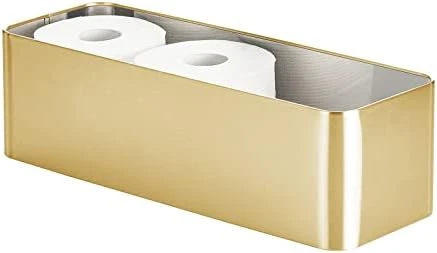 MDesign Deep Steel Floor Stand Toilet Paper Organizer, 4-Roll Tissue Storage Holder Container Bin For Bathroom, Fits Under Sink, Vanity, Shelf, In Cabinet, Or Corner, Mirri Collection - Matte Black 5 MDesign Deep Steel Floor Stand Toilet Paper Organizer, 4-Roll Tissue Storage Holder Container Bin For Bathroom, Fits Under Sink, Vanity, Shelf, In Cabinet, Or Corner, Mirri Collection - Matte Black - Image 5