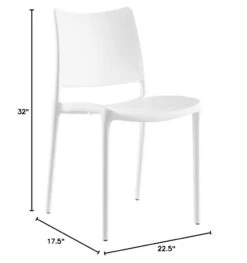 Modway MO- Hipster Contemporary Modern Molded Plastic Stacking, Dining Chair, White -Songmics Furniture Shop 31YRAx8r0gL