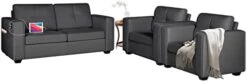 TYBOATLE Modern Living Room Sectional Sofa Sets 2 Piece, 65” W Tufted Mid-Century Loveseat Couch W/ 2 USB Charging Ports And Comfy Accent Arm Chairs For Small Space, Apartment, Office (Dark Grey) -Songmics Furniture Shop 31YdXPizPSL. AC