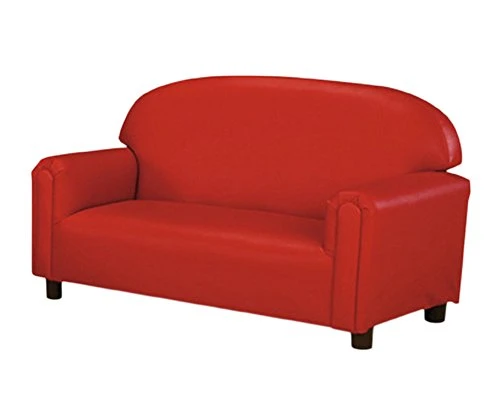 Brand New World Furniture FPVR100 Preschool Premium Vinyl Upholstery Sofa -Red 1 Brand New World Furniture FPVR100 Preschool Premium Vinyl Upholstery Sofa -Red