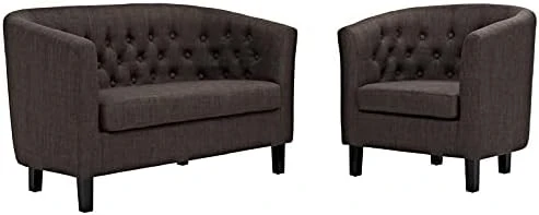 Modway Prospect Upholstered Fabric Living Room, Loveseat And Two Armchairs Set, Azure 7 Modway Prospect Upholstered Fabric Living Room, Loveseat And Two Armchairs Set, Azure - Image 7