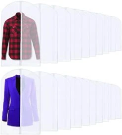Plixio 40" Clear Garment Bags For Hanging Clothes - Plastic Suit Bags For Closet Storage - Men Women Clothes Protector Dress Covers With Zipper For Shirts, Fur Coats, Dance Costumes Clothing (Clear - 5 Pack: 40") -Songmics Furniture Shop 31YzzcRAYwL. AC