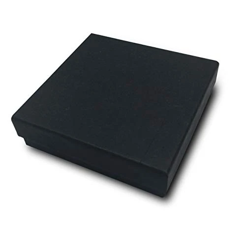The Display Guys – Cardboard Jewelry Boxes With Cotton – 100 Pack – Matte Black – #33 (3 1/2" X 3 1/2" X 1") 2 The Display Guys – Cardboard Jewelry Boxes With Cotton – 100 Pack – Matte Black – #33 (3 1/2" X 3 1/2" X 1") - Image 2