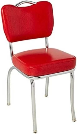 Richardson Seating Handle Back Chrome Diner Chair With 2" Box Seat, Cracked Ice Gray -Songmics Furniture Shop 31ZIlGwNsmS. AC