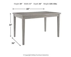 Signature Design By Ashley Parellen Modern Farmhouse Rectangular Dining Room Table, Gray -Songmics Furniture Shop 31ZLA68yojS