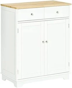 HOMCOM Double Door Sideboard Buffet Cabinet, Kitchen Cabinet, Coffee Bar Cabinet With 2 Drawers, Adjustable Shelf For Living Room And Hallway, Black -Songmics Furniture Shop 31ZP54M0UrL. AC