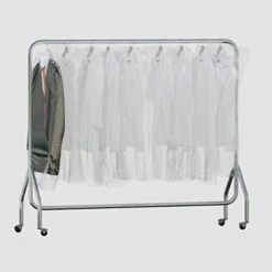 HANGERWORLD 50 Pack Of 40inch Clear Plastic Garment Bags For Hanging Clothes For Dry Cleaning And Home Closet Storage Suit Cover 80 Gauge Polythylene