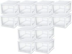 Sterilite 27 Quart White Frame Clear Plastic Stackable Storage Container Bin W/Single Drawer, 4 Pack 24 Sterilite 27 Quart White Frame Clear Plastic Stackable Storage Container Bin W/Single Drawer, 4 Pack -Songmics Furniture Shop 31ZfEisDaEL. AC